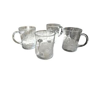 Holly Tree Mugs By Arcoroc, Set of 4